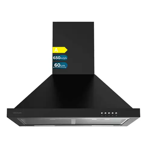Cecotec 02871 campana De pared Negro 650 m³/h