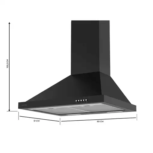 Cecotec 02871 campana De pared Negro 650 m³/h