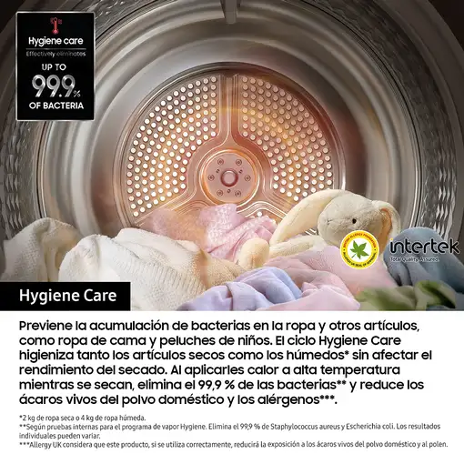 Samsung Secadora 9Kg con Bomba de Calor Clase A+++ Negra DV90DG52A0ABEC