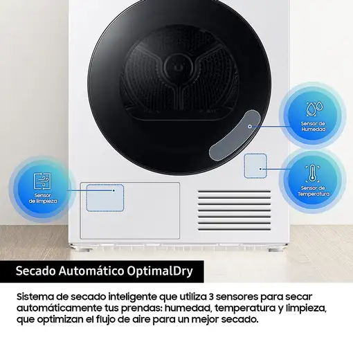Samsung Series 8 Secadora Bespoke AI 9kg OptimalDry A+++ Blanca DV90DB8845GHU3