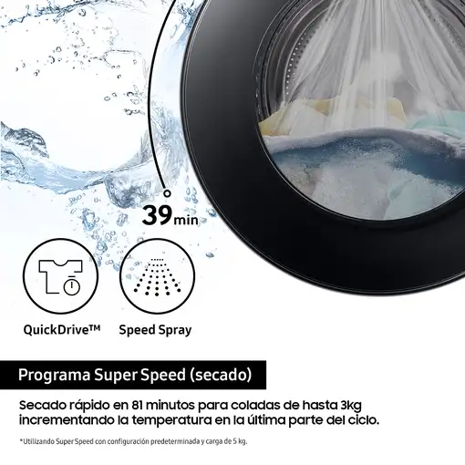 Samsung Series 8 Secadora Bespoke AI 9kg OptimalDry A+++ Blanca DV90DB8845GHU3