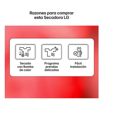 LG RHA1008NDK secadora Independiente Carga frontal 8 kg Plata