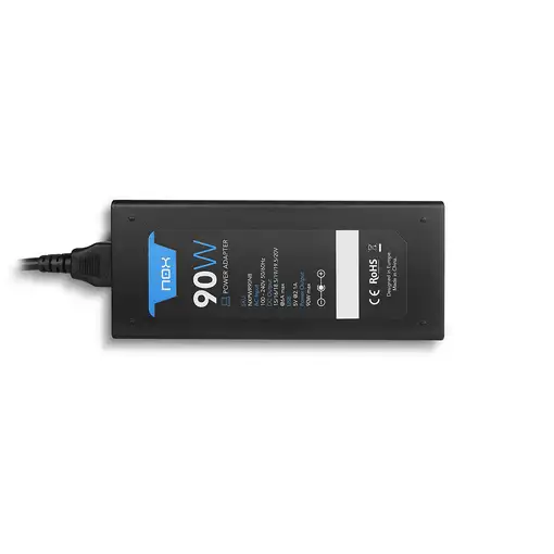 NOX NXPWR90NB adaptador e inversor de corriente Interior 90 W Negro
