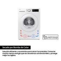 Samsung Secadora 9Kg con Bomba de Calor Clase A+++ Blanca DV90DG52A0TEEC Samsung Secadora 9Kg con Bomba de Calor Clase A+++ Blanca DV90DG52A0TEEC