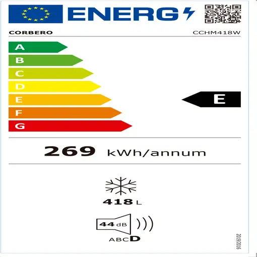 Corbero CCHM418W congelador Arcón congelador Independiente 418 L E Blanco