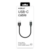 Celly USBAUSBCCOT30BK cable USB 1,5 m USB C Blanco Celly USBAUSBCCOT30BK cable USB 1,5 m USB C Blanco
