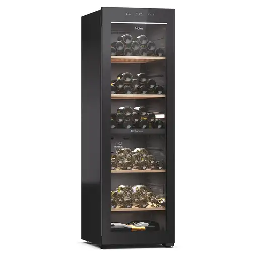 Haier Wine Bank 60 Serie 7HWS236GDEH1 Nevera vino Independiente Negro 236 botellas