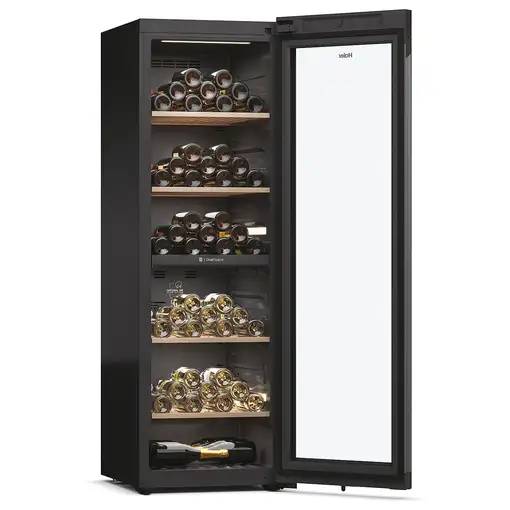 Haier Wine Bank 60 Serie 7HWS236GDEH1 Nevera vino Independiente Negro 236 botellas