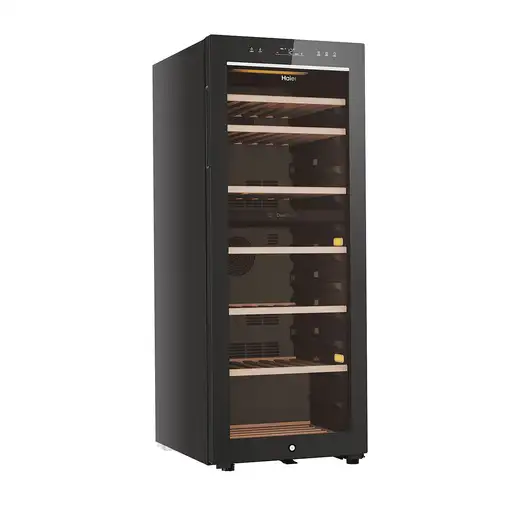 Haier Wine Bank 50 Serie 7 HWS77GDAU1 Nevera vino Independiente Negro 77 botellas