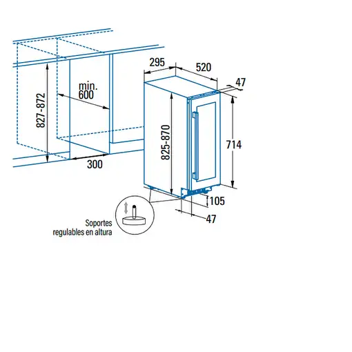 CATA VI 30117 X Integrado Acero inoxidable 17 botella(s)