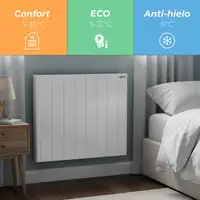 Yoevu - Emisor térmico 1500W con tecnología TRIAC, WiFi y Alexa, pantalla digita Yoevu - Emisor térmico 1500W con tecnología TRIAC, WiFi y Alexa, pantalla digita
