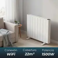 Yoevu - Emisor térmico 1500W con tecnología TRIAC, WiFi y Alexa, pantalla digita Yoevu - Emisor térmico 1500W con tecnología TRIAC, WiFi y Alexa, pantalla digita