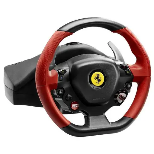 Thrustmaster ferrari 458 spider volante + pedales xbox one negro, rojo