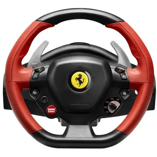 Thrustmaster ferrari 458 spider volante + pedales xbox one negro, rojo