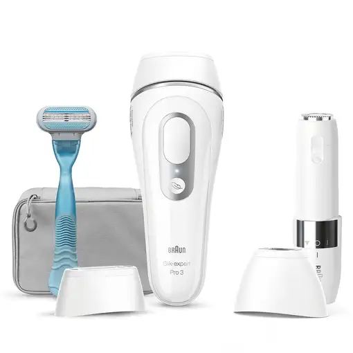 Braun Silk-expert Pro IPL PL3129 Luz pulsada intensa (IPL) Plata, Blanco