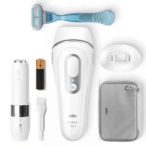 Braun Silk-expert Pro IPL PL3129 Luz pulsada intensa (IPL) Plata, Blanco