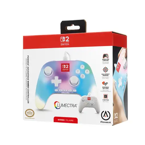 PowerA Advantage Blanco USB Gamepad Analógico/Digital Nintendo Switch 2
