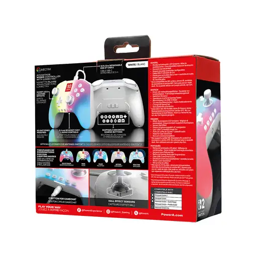 PowerA Advantage Blanco USB Gamepad Analógico/Digital Nintendo Switch 2