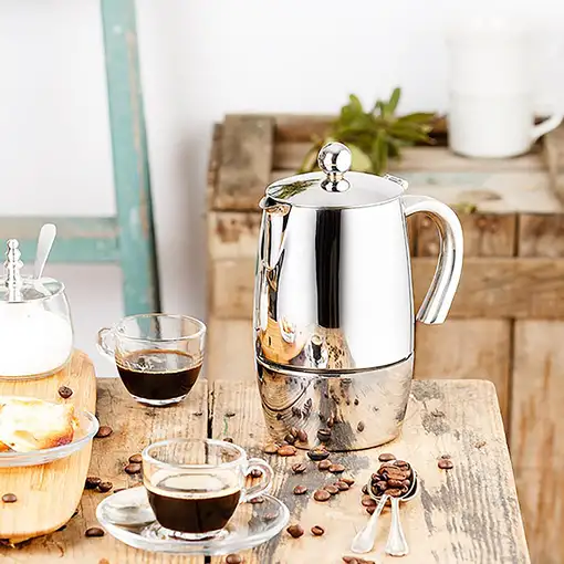 Cafeteras italianas Plata 4 cups A170433 BRA