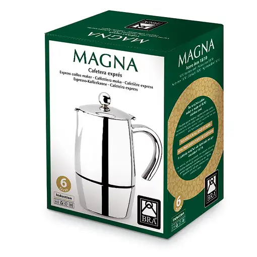 Cafeteras italianas Plata 4 cups A170433 BRA