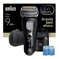 Braun Series 9 Pro+ 9660CC Máquina de afeitar de láminas Recortadora Negro, Plata