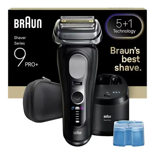 Braun Series 9 Pro+ 9660CC Máquina de afeitar de láminas Recortadora Negro, Plata Braun Series 9 Pro+ 9660CC Máquina de afeitar de láminas Recortadora Negro, Plata