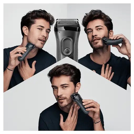 Braun Series 3 3000BT Máquina de afeitar de láminas Recortadora Gris