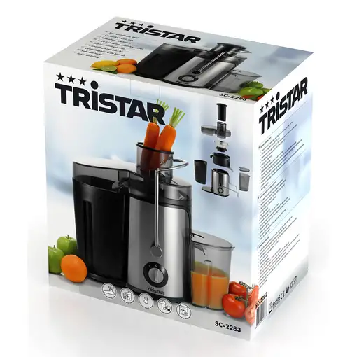 Tristar SC-2283 exprimidor 400 W Negro, Acero inoxidable