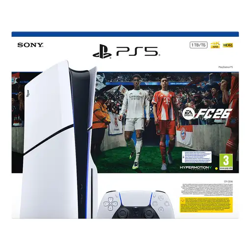 Consola SONY Playstation 5 Standart FC26 Bundle 1000GB Negro
