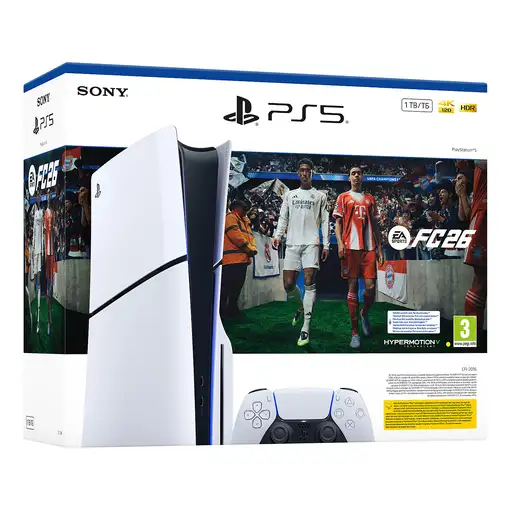Consola SONY Playstation 5 Standart FC26 Bundle 1000GB Negro