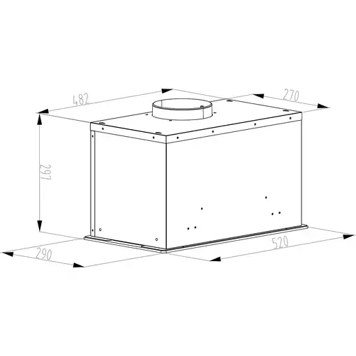Corbero MAURICIO5275B campana Encastrada Negro B 581 m³/h