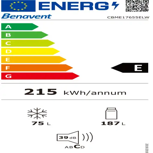Frigoríficos сombis Independiente 262 L Blanco CBME17655ELW BENAVENT