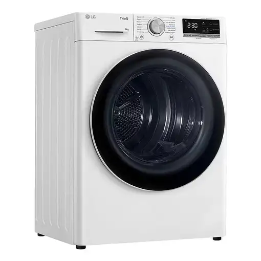 LG RH80V9AV4N secadora Independiente Carga frontal 8 kg Blanco