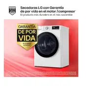 LG RH80V9AV4N secadora Independiente Carga frontal 8 kg Blanco