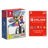 Consola NINTENDO Switch+Super Mario Bros. Wonder+Online Individual 12-Month Blanco Consola NINTENDO Switch+Super Mario Bros. Wonder+Online Individual 12-Month Blanco