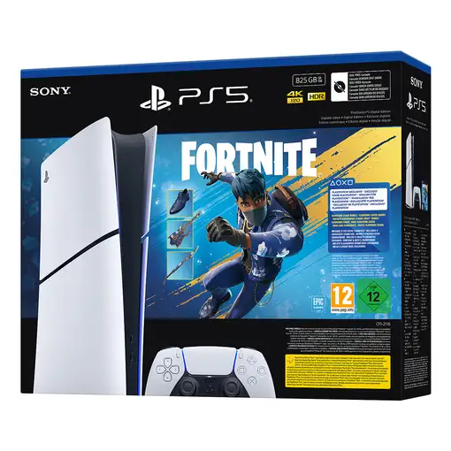Consola SONY PS5 Digital Edition- Fortnite Flowering Chaos Bundle 825GB Negro