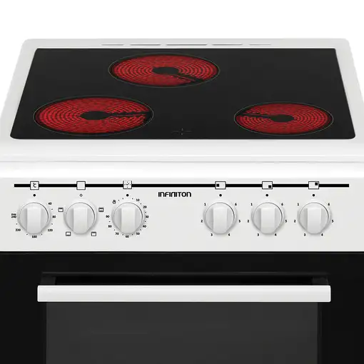 Cocina independiente cerámico 3 zone(s)  Negro 0000091812 INFINITON