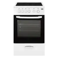 Cocina independiente cerámico 3 zone(s) horno Blanco CSS48100GW BEKO