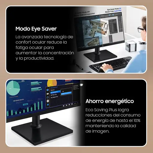 Samsung Monitor PC Profesional 24” Essential S3 S30GD FHD 100Hz