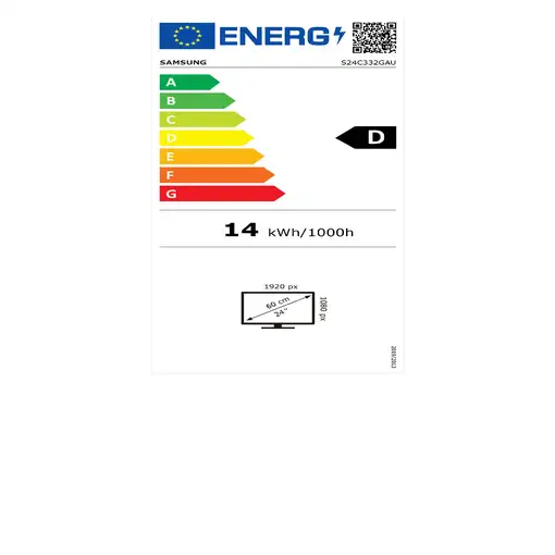 Samsung S33GC LED display 61 cm (24'') 1920 x 1080 Pixeles Full HD Negro