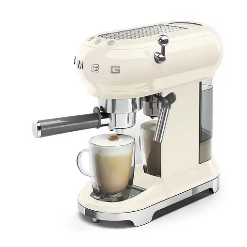 Cafeteras express Semi-automática Crema de color 1 L 2 cups ECF01CREU SMEG