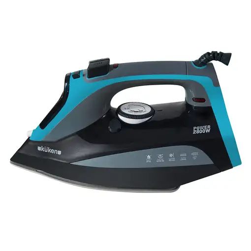 Plancha vapor-seco suela de acero inoxidable 2800 W Negro 34087 KÜKEN