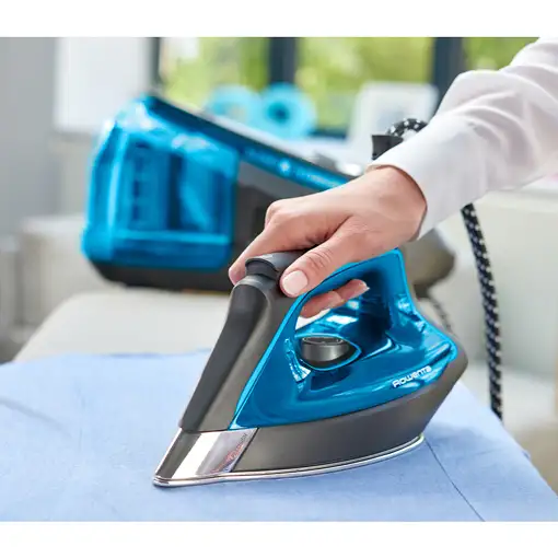 Rowenta DG9222 2800 W 1,3 L Suela Microsteam 400 HD Láser Negro, Azul