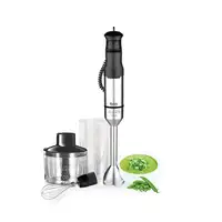 TM Electron TMPBA017 licuadora Batidora de inmersión 1200 W Negro, Acero satinado