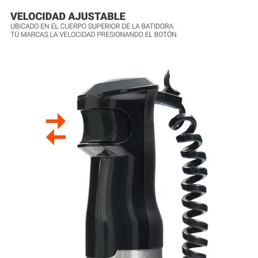 TM Electron TMPBA017 licuadora Batidora de inmersión 1200 W Negro, Acero satinado