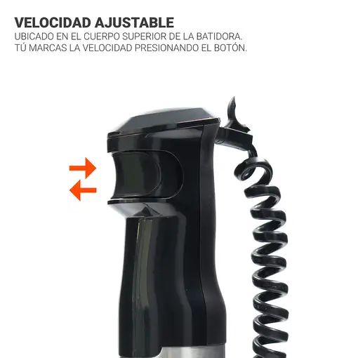 TM Electron TMPBA016 licuadora Batidora de inmersión 1200 W Negro, Acero satinado