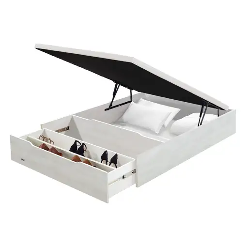 Canapé Abatible Flex Madera 25 Zapatero y Tapa 3D (160x200 - Natural)