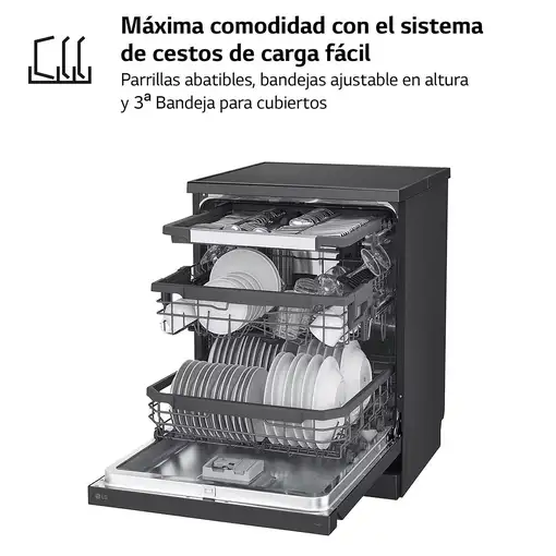 LG DF365FMS Independiente 14 cubiertos B