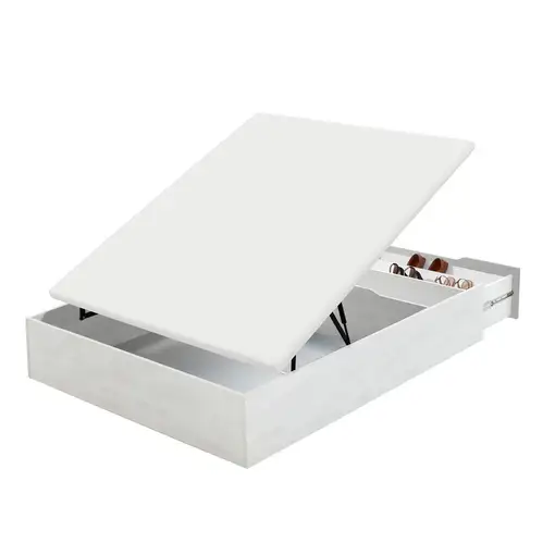 Canapé Abatible Flex Madera 25 Zapatero y Tapa 3D (105x190 cm - Blanco veta)