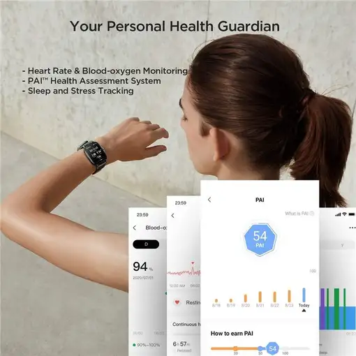 Amazfit GTS 2 4,19 cm (1.65'') AMOLED 43 mm Digital 348 x 442 Pixeles